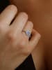 DIA DIAMONDS Srebrny pierścionek z diamentami i tanzanitem
