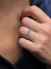 DIA DIAMONDS Zilveren ring met edelstenen en diamanten