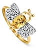 DIA DIAMONDS Vergold. Ring mit Diamanten