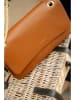 maison héritage PARIS Leren schoudertas "Tiva" camel - (B)32 x (H)18 x (D)10 cm
