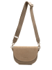 maison héritage PARIS Leren schoudertas "Zest" taupe - (B)24 x (H)19 x (D)9 cm