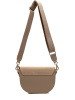 maison héritage PARIS Leren schoudertas "Zest" taupe - (B)24 x (H)19 x (D)9 cm