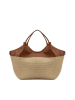 maison héritage PARIS Shopper "Ceto" in Braun/ Beige - (B)48 x (H)30 x (T)10 cm