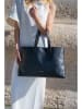 maison héritage PARIS Leren shopper "Gianni" zwart - (B)48 x (H)30 x (D)11 cm