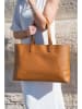 maison héritage PARIS Skórzany shopper bag "Gianni" w kolorze karmelowym - 48 x 30 x 11 cm