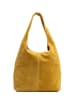 maison héritage PARIS Leder-Schultertasche "Viera" in Gelb - (B)35 x (H)25 x (T)1 cm