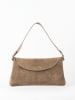 maison héritage PARIS Leder-Henkeltasche "Siena" in Taupe - (B)34 x (H)22 x (T)12 cm