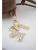 maison héritage PARIS Leren sleutelhanger "Mish" goudkleurig in Gold - (B)7 x (H)6 cm