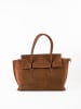 maison héritage PARIS Leder-Henkeltasche "Pretti" in Braun - (B)34 x (H)21 x (T)13 cm