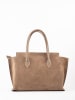 maison héritage PARIS Leren handtas "Pretti" taupe - (B)34 x (H)21 x (D)13 cm