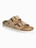 Sunbay Leren slippers "Trefle" beige