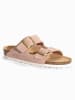 Sunbay Leren slippers "Trefle" lichtroze