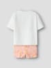 name it 2-delige outfit "Eniaz" wit/oranje