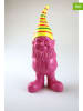 AM Design Figurki dekoracyjne (2 szt.) "Dwarf" w kolorze różowo-żółtym - wys. 19 cm