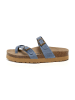 billowy Leren teenslippers lichtblauw