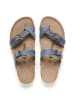 billowy Leren teenslippers lichtblauw