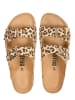 billowy Pantoletten in Braun/ Beige