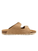 billowy Leren slippers bruin