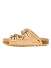 billowy Skórzane klapki w kolorze jasnoróżowym