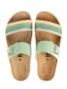 billowy Leren slippers groen
