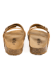 billowy Leren slippers lichtbruin