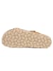 billowy Leren slippers lichtbruin