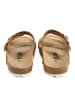 billowy Leren slippers lichtbruin