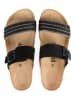 billowy Leder-Pantoletten in Schwarz