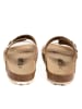 billowy Leren slippers bruin