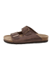 billowy Leren slippers bruin