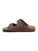 billowy Leren slippers bruin