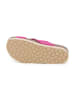 billowy Leder-Pantoletten in Pink
