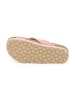 billowy Leder-Pantoletten in Rosa