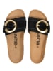 billowy Leren slippers zwart
