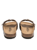 billowy Leren slippers bruin