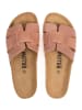 billowy Leren slippers lichtroze