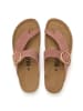 billowy Leren teenslippers lichtroze