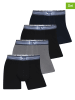 CR7 4er-Set: Boxershorts in Schwarz/ Grau/ Dunkelblau