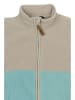 mikk-line Fleecejacke in Beige/ Türkis