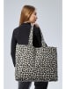 Lucky Bees Shopper in Creme/ Schwarz - (B)35 x (H)40 x (T)15 cm