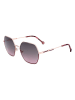 Carolina Herrera Dameszonnebril roségoudkleurig-rood/paars