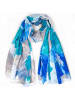 MENTHE À L'O Schal in Blau/ Türkis/ Grau - (L)170 x (B)85 cm