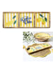 Summertime Serveerbord "Dolce Vita" bruin/geel - (B)40 x (H)14 x (D)2,5 cm