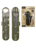 Summertime Campingbestek kaki/zilverkleurig - (B)3,5 x (H)14 cm