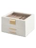 Songmics Schmuckkästchen in Weiß/ Beige - (B)23,1 x (H)13,5 x (T)20,3 cm