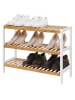 SONGMICS Schoenenkast lichtbruin/wit - (B)70 x (H)55 x (D)26 cm