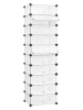 Songmics Schoenenkast transparant/zwart - (B)43 x (H)173 x (D)31 cm