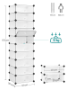 Songmics Schoenenkast transparant/zwart - (B)43 x (H)173 x (D)31 cm