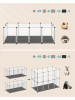 Songmics Omheining wit/zwart - (B)143 x (H)46 x (D)73 cm