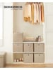 SONGMICS 5-delige set: opbergdozen beige - (B)30 x (H)30 x (D)30 cm